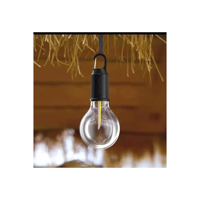 Taşınabilir Şarjlı Led Ampül Outdoor Kamp Bahçe Lambası 10w Askılı Kırılmaz Led Işık ( Lisinya )