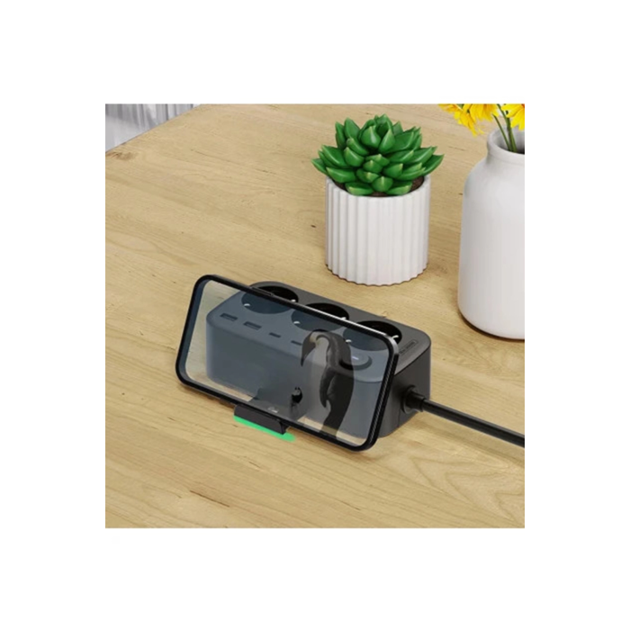 Akım Korumalı Priz 2 Usb + 2 Type-c Girişli 2 Metre Kablosu Anahtarlı Ve Duvara Monte Edilebilir ( Lisinya )