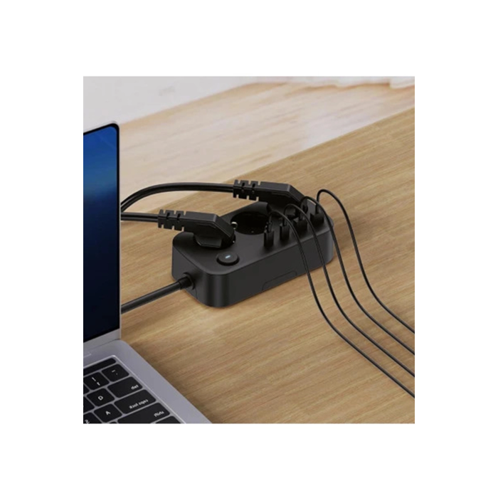 Akım Korumalı Priz 2 Usb + 2 Type-c Girişli 2 Metre Kablosu Anahtarlı Ve Duvara Monte Edilebilir ( Lisinya )