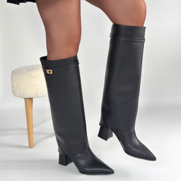 Jike Siyah Cilt Tak Çıkar Çizme - Lisinya