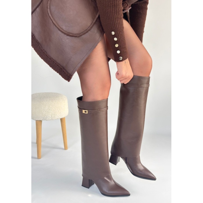 Jike Kahverengi Cilt Tak Çıkar Çizme - Lisinya