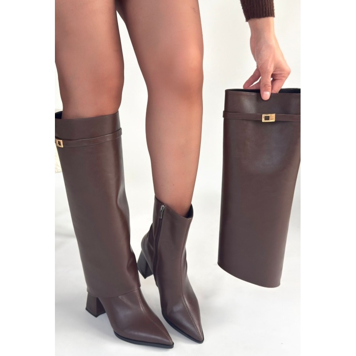 Jike Kahverengi Cilt Tak Çıkar Çizme - Lisinya