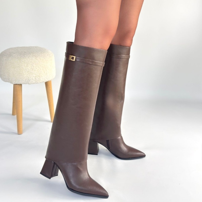 Jike Kahverengi Cilt Tak Çıkar Çizme - Lisinya