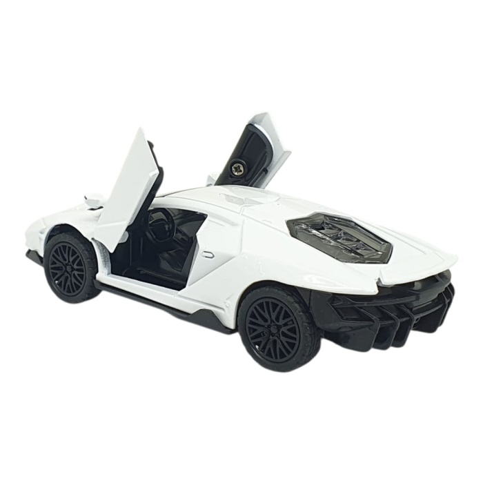 Çek Bırak Metal Arabalar 13 cm - SR2213- Beyaz (Lisinya)