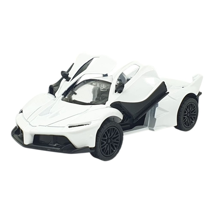 Çek Bırak Metal Arabalar 13 cm - SR2212- Beyaz (Lisinya)