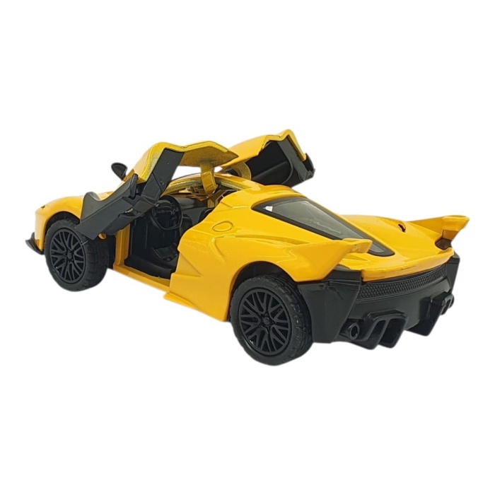 Çek Bırak Metal Arabalar 13 cm - SR2212- Sarı (Lisinya)
