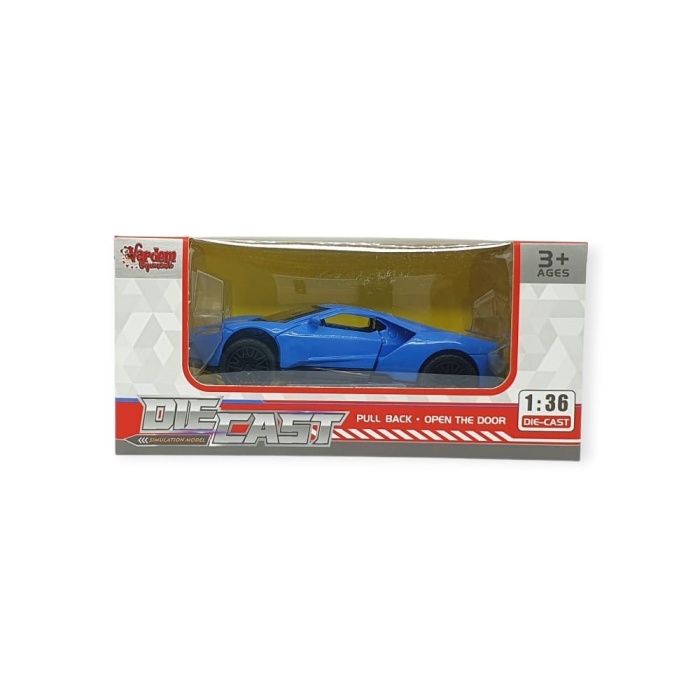 Çek Bırak Metal Arabalar 13 cm - SR2211- Mavi (Lisinya)