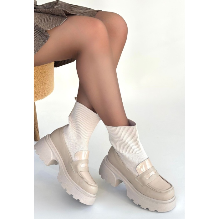 Wanye Bej Cilt Cilt Streçli Bot - Lisinya