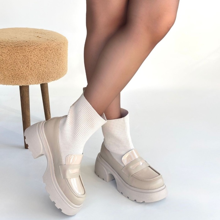 Wanye Bej Cilt Cilt Streçli Bot - Lisinya