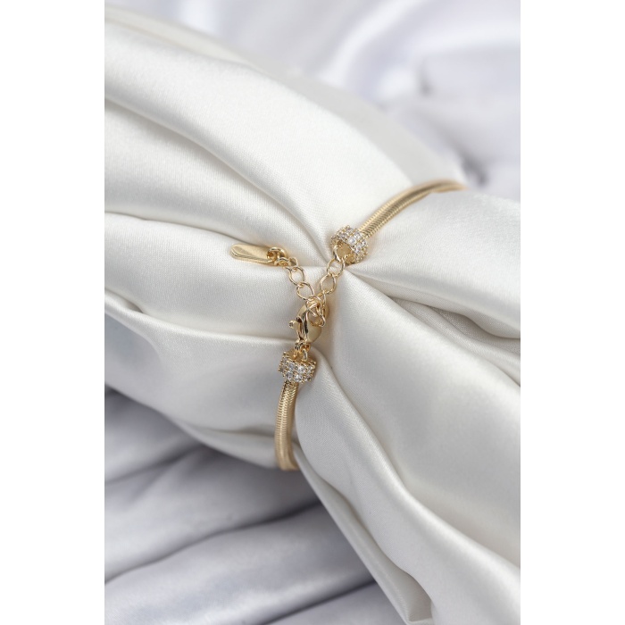 Pirinç VIP Seri Gold Renk Kutup Yıldızı Model Kadın Bileklik - Lisinya