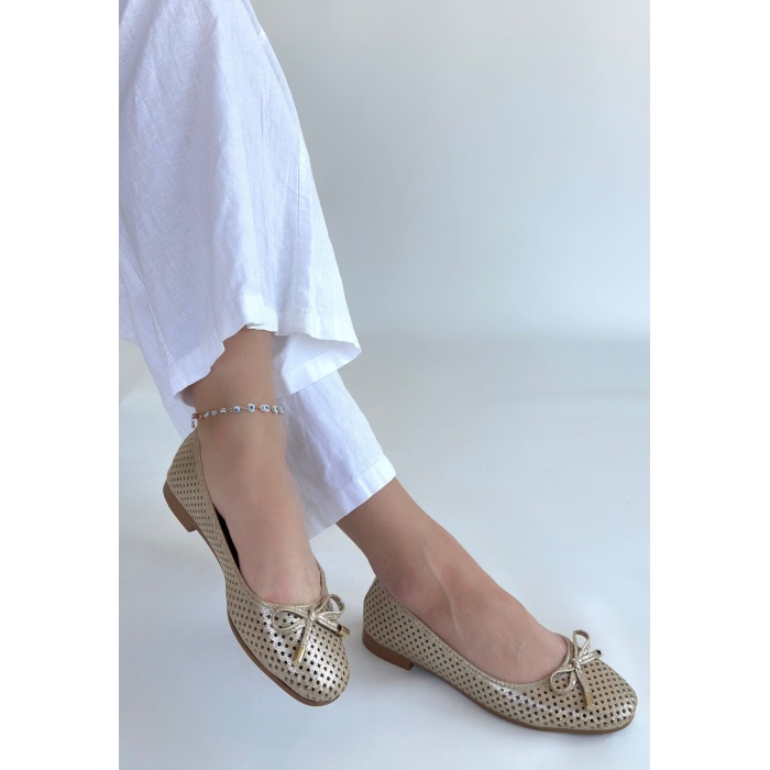 Icar Bej Cilt Babet Ayakkabı - Lisinya