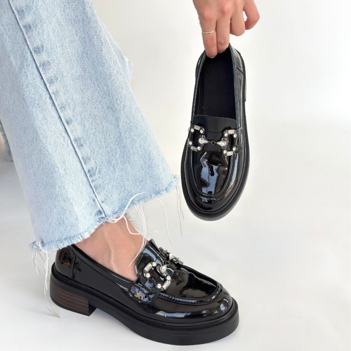 Ertin Siyah Rugan Oxford Ayakkabı - Lisinya