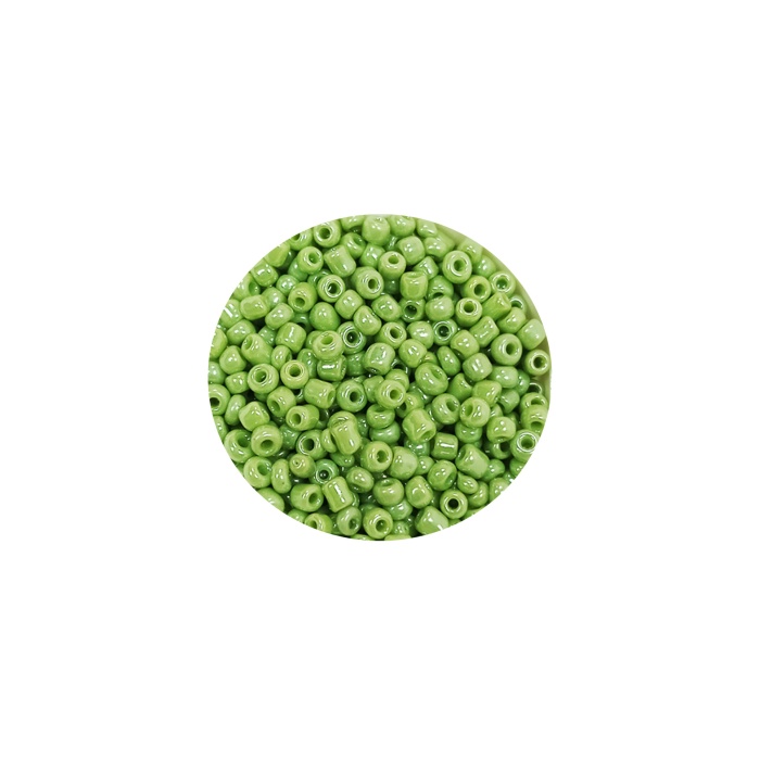 Dökme Cam Kum Boncuk (11/0) 2 mm - 60 Gram -  Açık Yeşil - BNC038