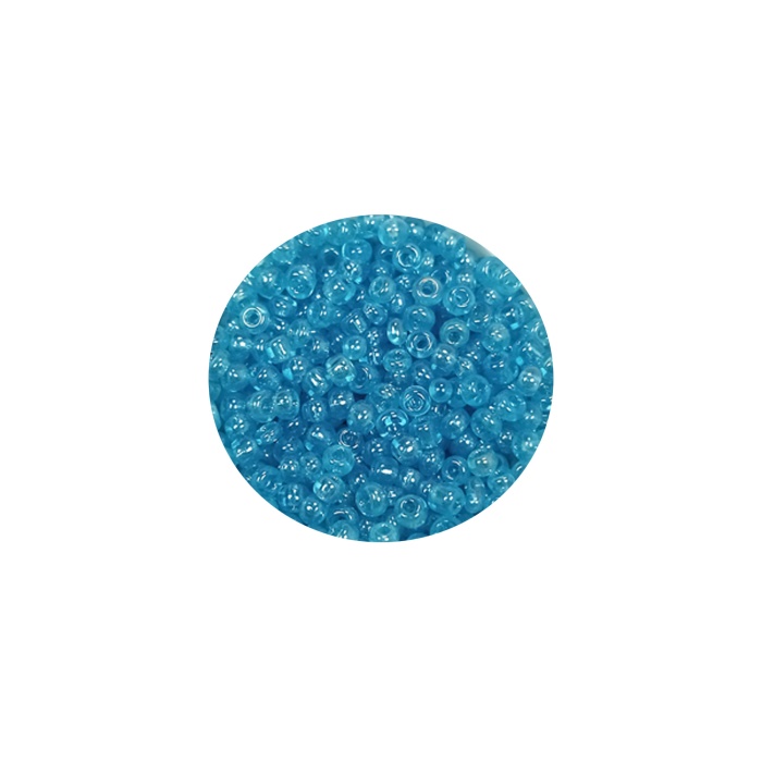 Dökme Cam Kum Boncuk (11/0) 2 mm - 60 Gram -  Şeffaf Camgöbeği - BNC058