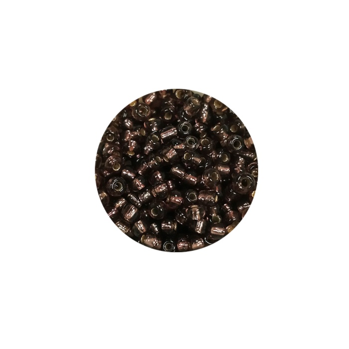 Dökme Cam Kum Boncuk (8/0) 3 mm - 20 Gram - Şefaff Alacalı Kahve - BNC172