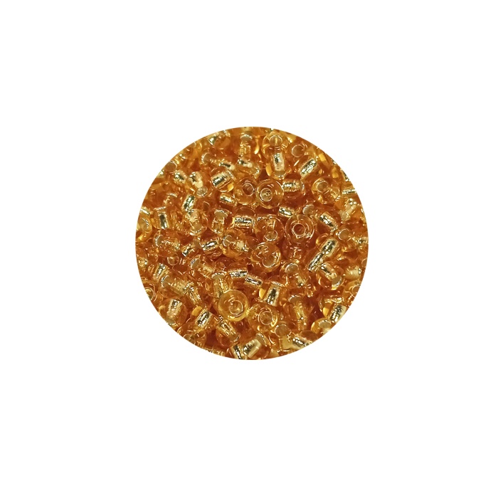 Dökme Cam Kum Boncuk (8/0) 3 mm - 20 Gram - Şeffaf Koyu Sarı - BNC176