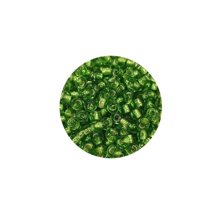 Dökme Cam Kum Boncuk (8/0) 3 mm - 60 Gram - Şeffaf Çimen Yeşili - BNC195