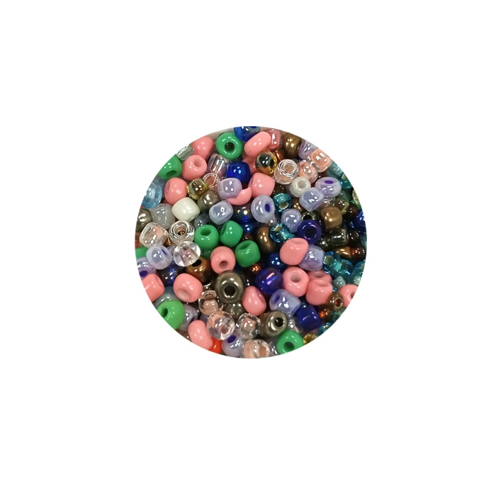 Dökme Cam Kum Boncuk (8/0) 3 mm - 60 Gram - Çok Renkli - BNC199