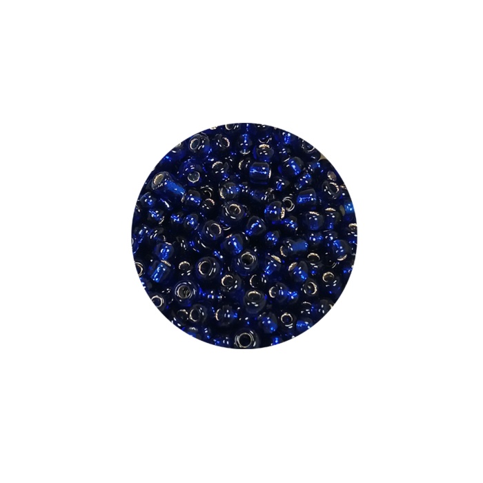 Dökme Cam Kum Boncuk (8/0) 3 mm - 60 Gram - Şeffaf Lacivert - BNC207