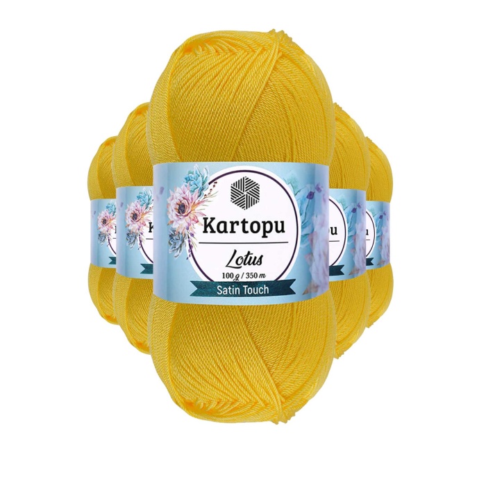 5 Adet Lotus Bikini Büstiyer Bluz Örgü İpi  K323 Civciv Sarı