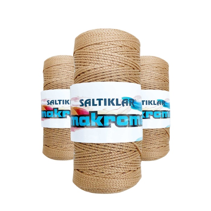3 Adet Polyester Makrome İpi 32 Nohut 100 gr