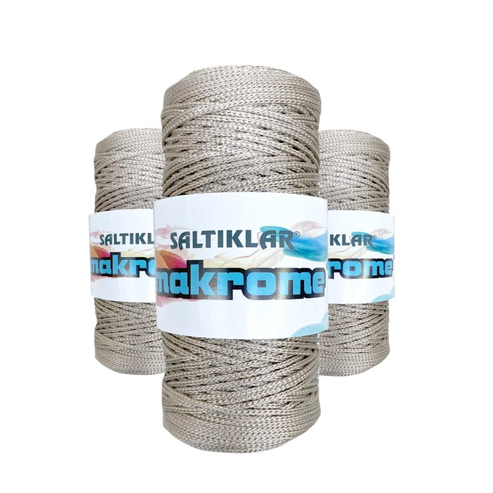 3 Adet Polyester Makrome İpi 227 Bej 100 gr