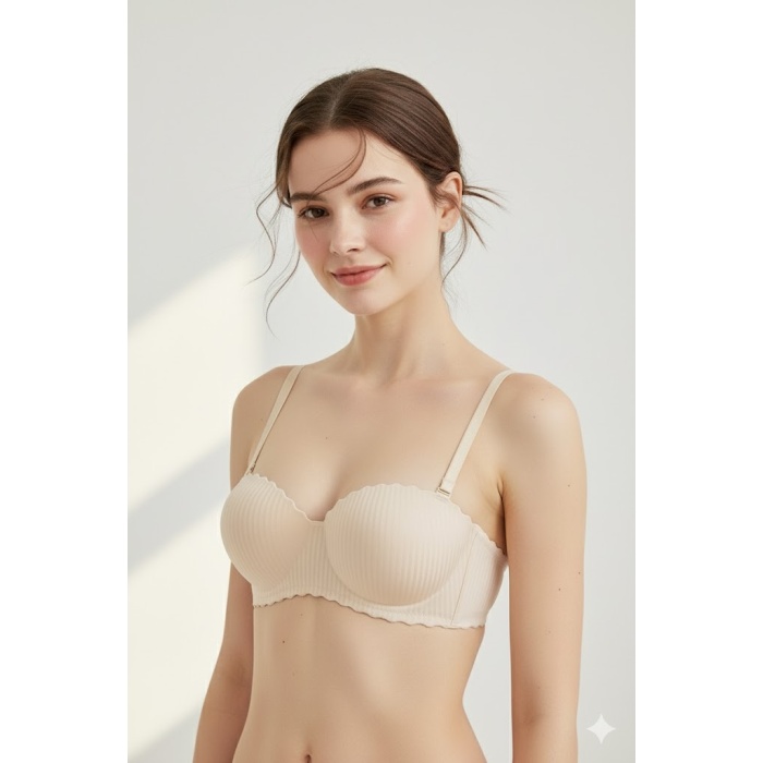 Lazer Kesim Dolgulu Telsiz  İz Yapmaz Sütyen Ten