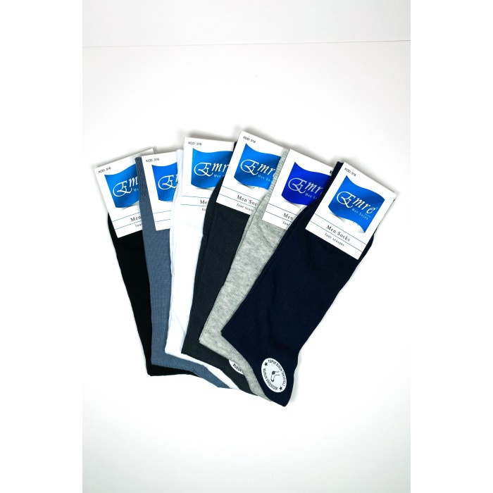 Penye Yazlık Erkek Çorap Burun Dikişsiz Takviyeli Topuk ve Burun 6 çift