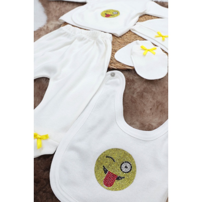 Sema Baby 5 Parça Hastane Çıkışı Zıbın Seti 0-3 Ay