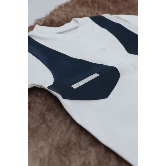 Sema Baby Pamuklu Bebek Tulum Seti 0-3 Ay - Smokin