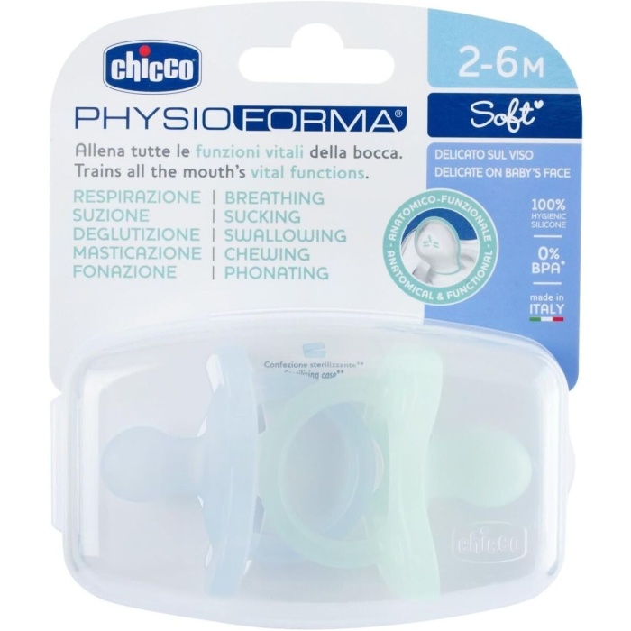 Chicco PhysioForma Soft 2li Silikon Emzik 2-6 Ay Erkek