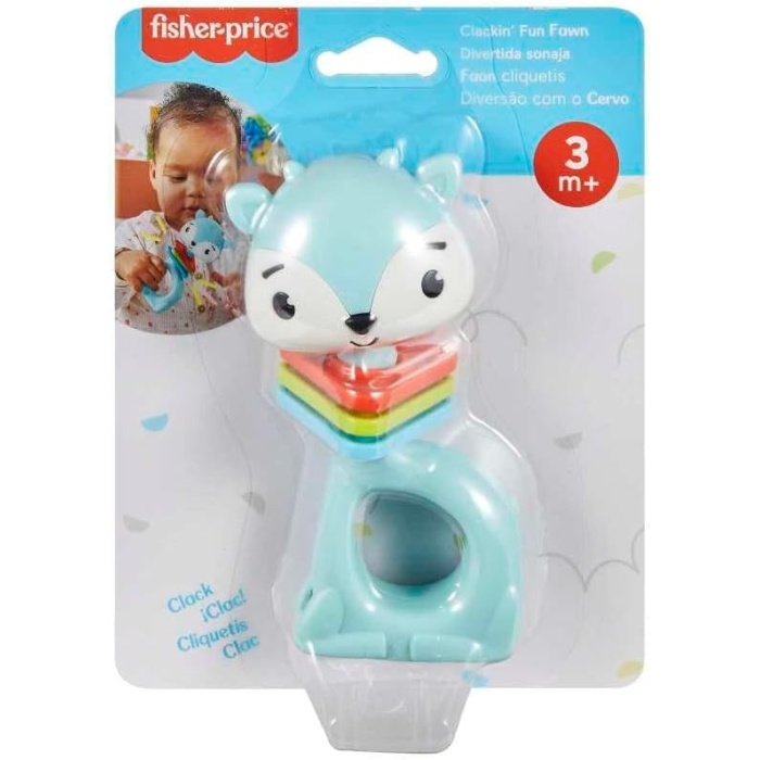 Fisher Price Eğlenceli Dostlar Çıngıraklı Dişlik - Tırtıklı Ceylan HJW11-HKD68