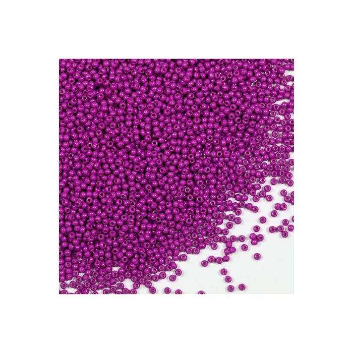 Fuşya Renk 4 mm Yaklaşık 660 adet / 60 gram Cam Boncuk Oya Yazma Bileklik ve Kolye