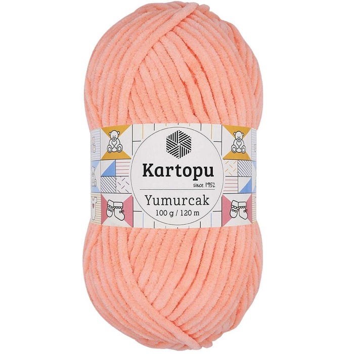 1 Adet Yumurcak Kadife El Örgü İpi Somon K218