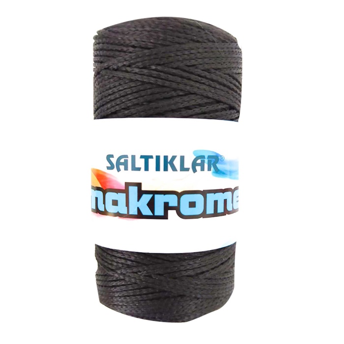 1 Adet Polyester Makrome İpi SYH Siyah 100 gr