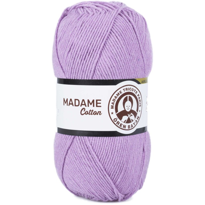 1 Adet Madame Cotton El Örgü İpi Yünü 100 gr 023 Lila