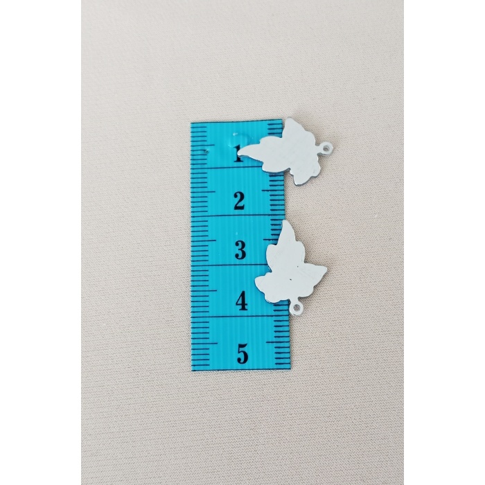 Oya Abiye Bileklik Kolye Pleksi Metalik Plastik Pul Gümüş Renk 24 gram 90 adet - BNC592