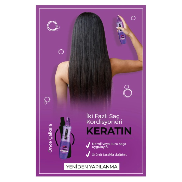 Keratin Çift Fazlı Kondisyoner Fön Suyu 240 ML - mrfs