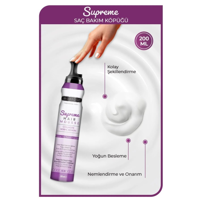 Supreme Saç Köpük 200 ML - Nemlendirme - mrfs