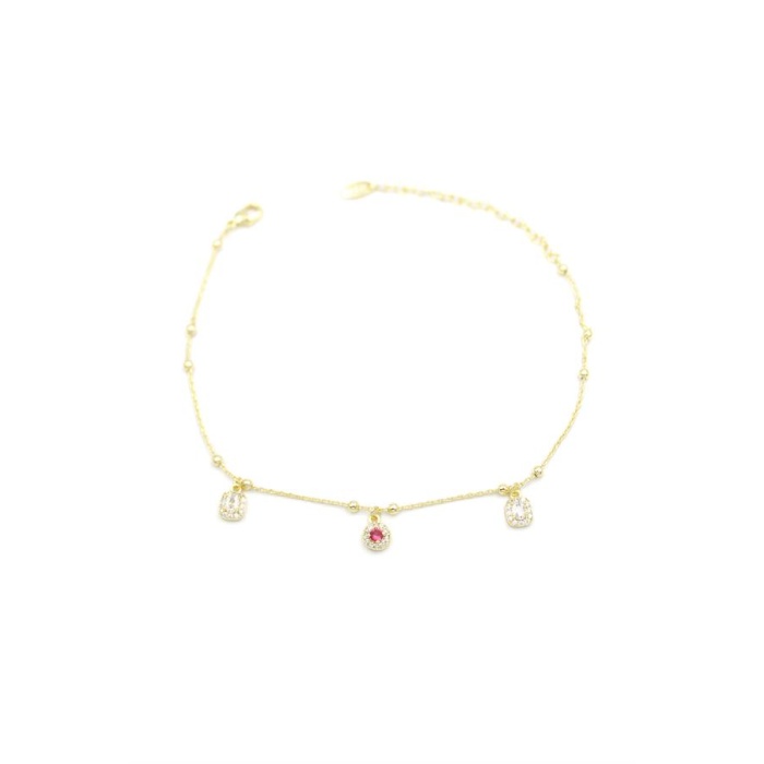 Taşlı Halhal - Altın