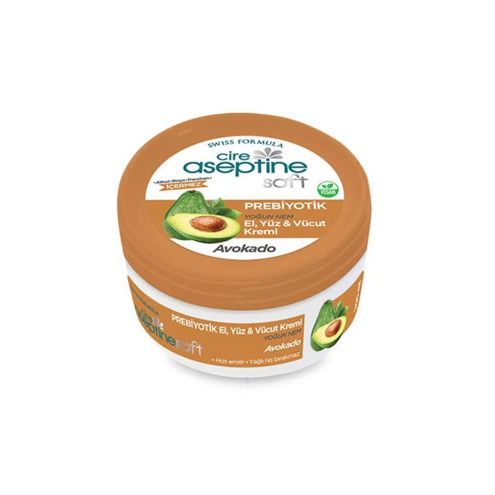Cire Aseptine Soft Avokado Özlü Yoğun Nemlendirici Prebiyotikli Krem 200 ml