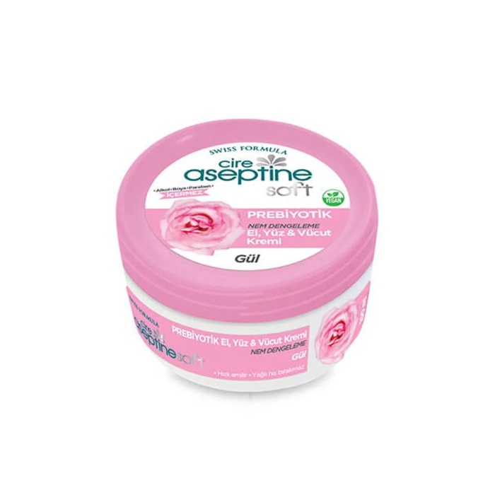 Cire Aseptine Soft Gül Özlü Nem Dengeleyici , Besleyici Prebiyotikli Krem 100 ml