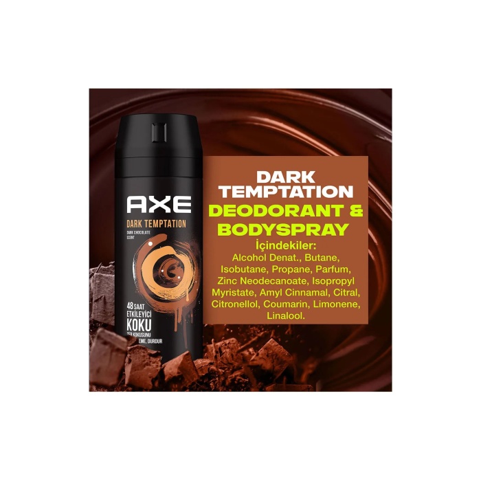 3 Adet Axe Dark Temptatıon Bay Parfüm Kofre 150 ml