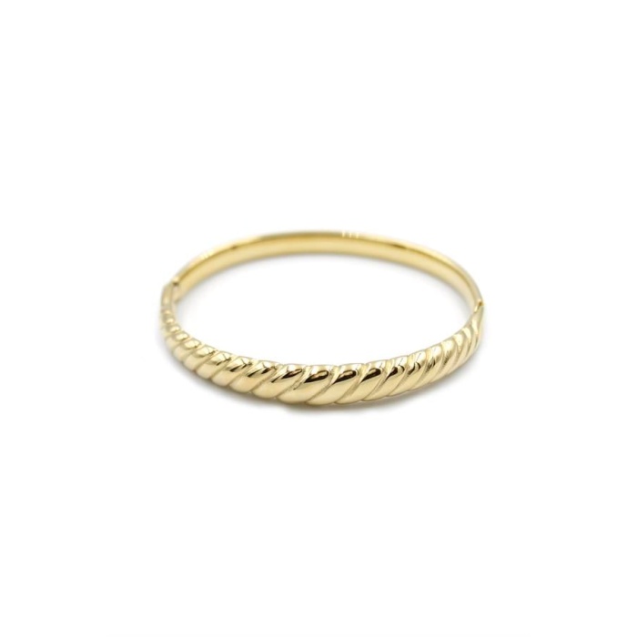 Çelik Kelepçe Bilezik - Altın