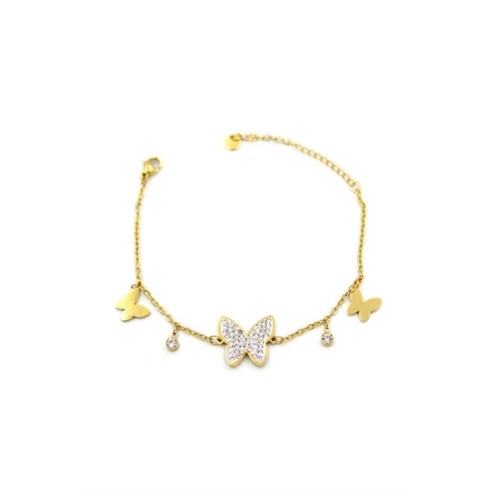 Kelebek Bileklik - Altın