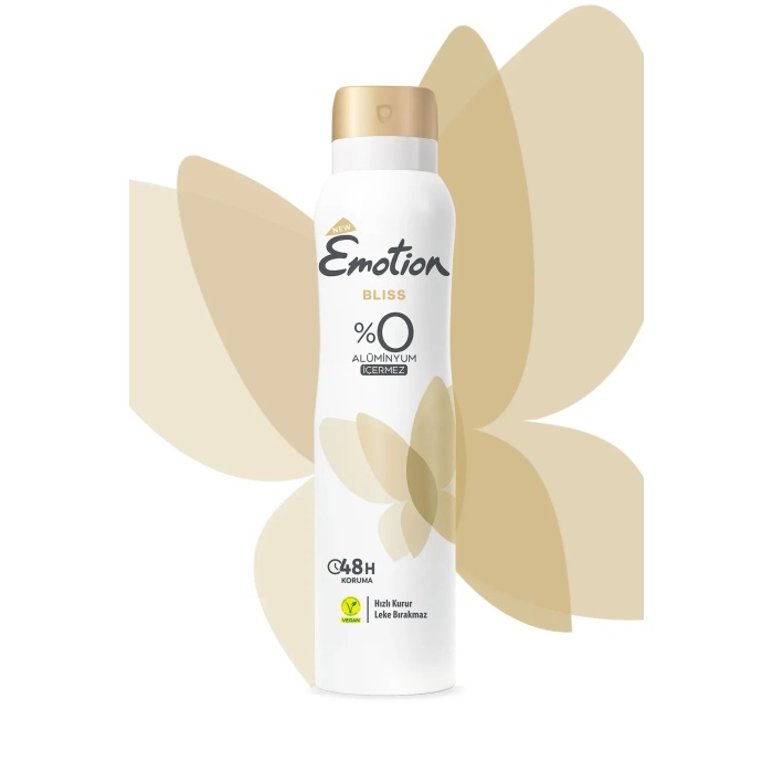 Emotion Bliss Kadın Vegan Deodorant 150 Ml Hızlı Kurur , Leke Bırakmaz