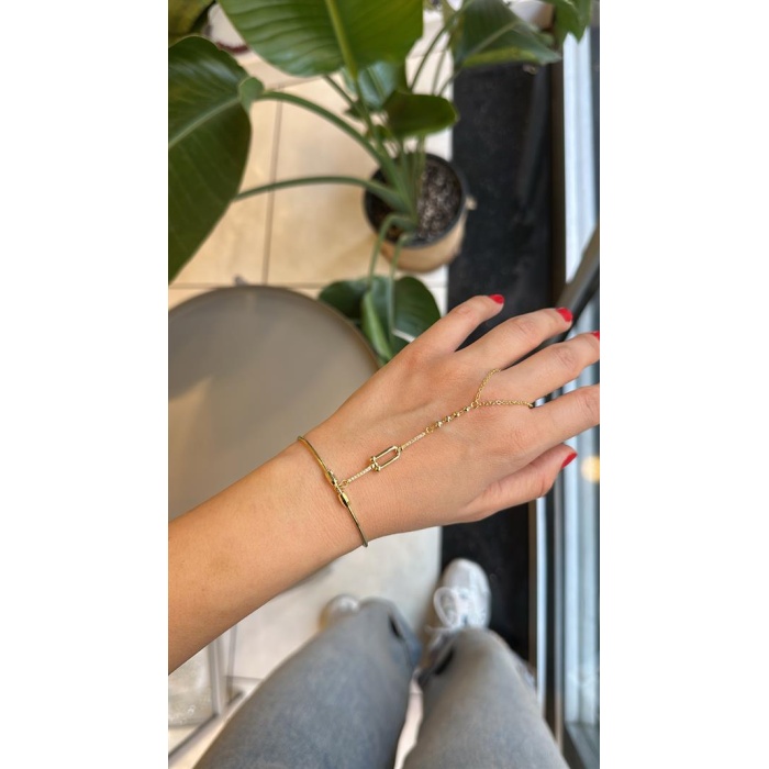 Taşlı Bilezik Şahmeran - Altın