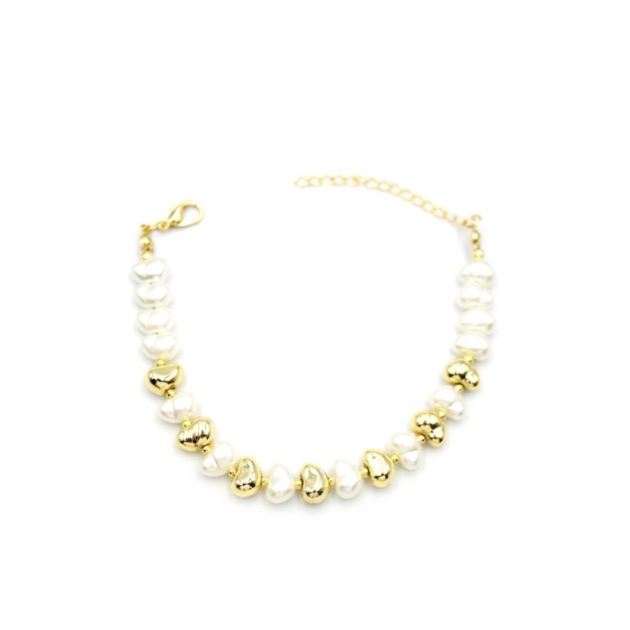 İnci Bileklik - Altın
