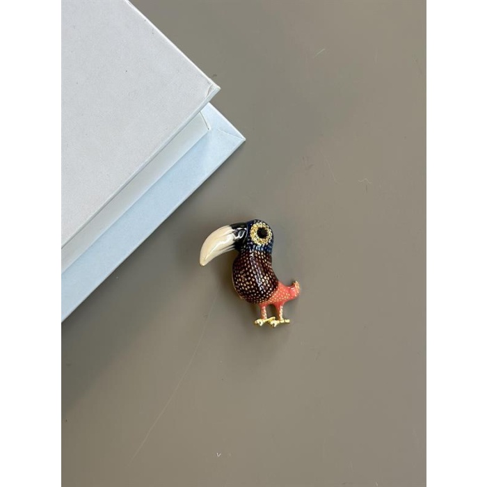 Tukan Kuşu Broş - Mor