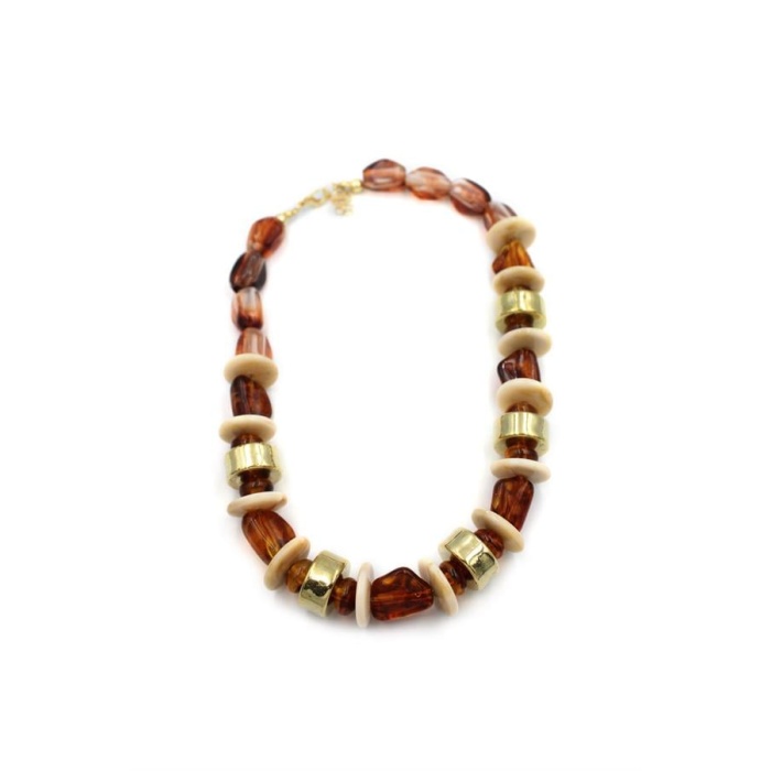 Pul Boncuklu Kolye - Altın